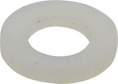 Made in USA - 1/4" Screw, Grade 6/6 Nylon Standard Flat Washer - 6.4mm ID x 11.99mm OD, 1.5mm Thick - Exact Tool & Supply