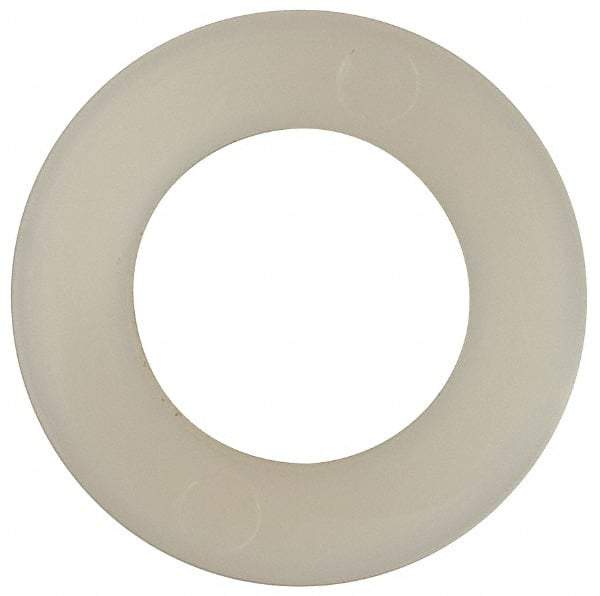 Made in USA - 7/16" Screw, Grade 6/6 Nylon Standard Flat Washer - 11.25mm ID x 3/4" OD, 1.57mm Thick - Exact Tool & Supply