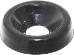 Made in USA - 2.54mm Thick, Black Oxide Finish, Nylon, Standard Countersunk Washer - 3.63mm ID x 11.1mm OD - Exact Tool & Supply