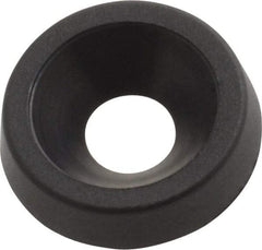 Made in USA - 2.92mm Thick, Black Oxide Finish, Nylon, Standard Countersunk Washer - 4.34mm ID x 12.95mm OD - Exact Tool & Supply