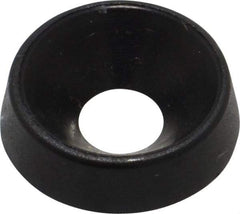 Made in USA - 3.86mm Thick, Black Oxide Finish, Nylon, Standard Countersunk Washer - 4.98mm ID x 14.61mm OD - Exact Tool & Supply
