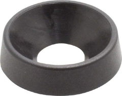 Made in USA - 4.57mm Thick, Black Oxide Finish, Nylon, Standard Countersunk Washer - 6.6mm ID x 17.35mm OD - Exact Tool & Supply