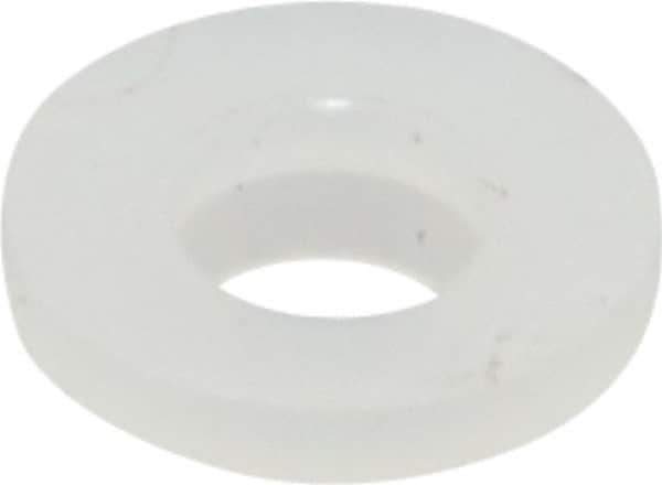 Made in USA - #6 Screw, 3/64" Shoulder Length, Nylon Shoulder Washer - Natural, 0.29" Flange Diam, 3/64" Flange Thickness, 0.14" ID, 0.17" OD - Exact Tool & Supply