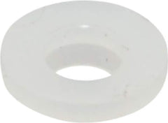 Made in USA - #6 Screw, 3/64" Shoulder Length, Nylon Shoulder Washer - Natural, 0.29" Flange Diam, 3/64" Flange Thickness, 0.14" ID, 0.17" OD - Exact Tool & Supply