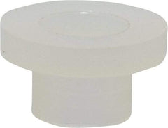Made in USA - #8 Screw, 1/8" Shoulder Length, Nylon Shoulder Washer - Natural, 11/32" Flange Diam, 1/16" Flange Thickness, 0.173" ID, 0.205" OD - Exact Tool & Supply