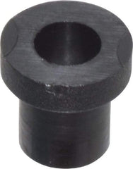 Made in USA - #2 Screw, 1/8" Shoulder Length, Nylon Shoulder Washer - Black, 0.181" Flange Diam, 3/64" Flange Thickness, 0.09" ID, 0.12" OD - Exact Tool & Supply
