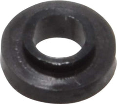 Made in USA - #4 Screw, 1/32" Shoulder Length, Nylon Shoulder Washer - Black, 0.235" Flange Diam, 3/64" Flange Thickness, 0.115" ID, 0.145" OD - Exact Tool & Supply
