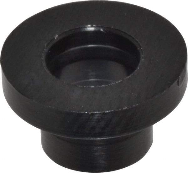 Made in USA - #8 Screw, 1/8" Shoulder Length, Nylon Shoulder Washer - Black, 11/32" Flange Diam, 1/16" Flange Thickness, 0.173" ID, 0.205" OD - Exact Tool & Supply