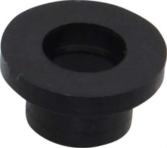 Made in USA - #10 Screw, 9/64" Shoulder Length, Nylon Shoulder Washer - Black, 0.399" Flange Diam, 1/16" Flange Thickness, 0.2" ID, 0.26" OD - Exact Tool & Supply