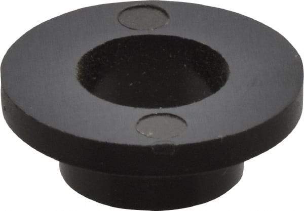 Made in USA - 1/4" Screw, 1/8" Shoulder Length, Nylon Shoulder Washer - Black, 0.513" Flange Diam, 1/16" Flange Thickness, 0.26" ID, 5/16" OD - Exact Tool & Supply