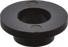 Made in USA - 1/4" Screw, 1/8" Shoulder Length, Nylon Shoulder Washer - Black, 0.513" Flange Diam, 1/16" Flange Thickness, 0.26" ID, 5/16" OD - Exact Tool & Supply