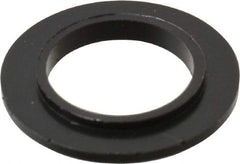 Made in USA - 3/8" Screw, 1/32" Shoulder Length, Nylon Shoulder Washer - Black, 0.622" Flange Diam, 3/64" Flange Thickness, 0.383" ID, 0.434" OD - Exact Tool & Supply