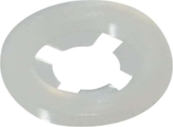 Made in USA - 1/4" Screw, 0.234" ID, Nylon Internal Tooth Lock Washer - 19/32" OD, Grade 6/6 - Exact Tool & Supply