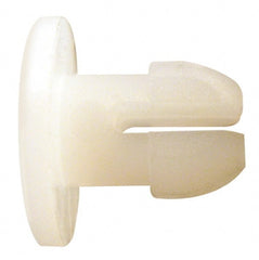 Made in USA - 0.093" Hole Diam, 0.24" OAL, Split Shank, Nylon Panel Rivet - Exact Tool & Supply
