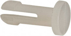 Made in USA - 0.115" Hole Diam, 0.395" OAL, Split Shank, Nylon Panel Rivet - 1/4" Material Thickness, 13/64" Head Diam - Exact Tool & Supply