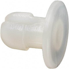 Made in USA - 0.165" Hole Diam, 0.305" OAL, Split Shank, Nylon Panel Rivet - 1/8" Material Thickness, 11/32" Head Diam - Exact Tool & Supply