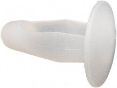 Made in USA - 0.12" to 0.135" Hole Diam, Arrow Shank, Nylon Panel Rivet - 0.33" Length Under Head, 1/16" to 1/8" Material Thickness, 0.27" Head Diam - Exact Tool & Supply