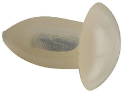 Made in USA - 0.13" to 0.132" Hole Diam, Arrow Shank, Nylon Panel Rivet - 0.31" Length Under Head, 1/8" to 0.14" Material Thickness, 0.27" Head Diam - Exact Tool & Supply