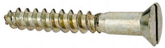 Value Collection - #9, 1-1/4" OAL, Slotted Drive, Flat Head Wood Screw - Exact Tool & Supply