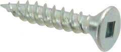Value Collection - #10, 1" OAL, Square Drive, Flat Head Wood Screw - Exact Tool & Supply