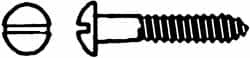 Value Collection - #6, 1" Length Under Head, Slotted Drive, Round Head Wood Screw - Exact Tool & Supply