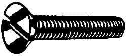 Value Collection - 1/4-20 UNC Thread, 2" OAL, Slotted Drive Steel Thread Cutting Screw - Flat Head, Grade 2, Point Type F, Zinc-Plated Finish - Exact Tool & Supply