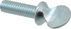 Value Collection - 5/16-18 Oval Shoulder Grade 2 Steel Thumb Screw - 1" OAL, Zinc-Plated Finish - Exact Tool & Supply