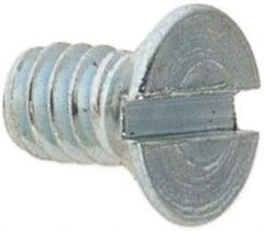 Value Collection - #3-48 UNC, 3/16" OAL Slotted Drive Machine Screw - Flat Head, Grade 2 Steel, Zinc-Plated Finish, Without Washer - Exact Tool & Supply