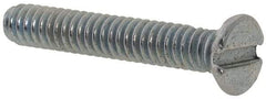 Value Collection - #3-48 UNC, 5/8" OAL Slotted Drive Machine Screw - Flat Head, Grade 2 Steel, Zinc-Plated Finish, Without Washer - Exact Tool & Supply