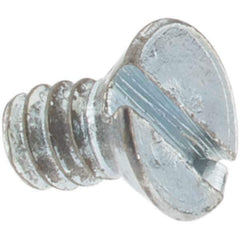 Value Collection - #4-40 UNC, 3/16" OAL Slotted Drive Machine Screw - Flat Head, Grade 2 Steel, Zinc-Plated Finish, Without Washer - Exact Tool & Supply