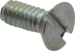 Value Collection - #5-40 UNC, 5/16" OAL Slotted Drive Machine Screw - Flat Head, Grade 2 Steel, Zinc-Plated Finish, Without Washer - Exact Tool & Supply