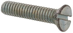 Value Collection - #5-40 UNC, 5/8" OAL Slotted Drive Machine Screw - Flat Head, Grade 2 Steel, Zinc-Plated Finish, Without Washer - Exact Tool & Supply