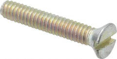 Value Collection - #5-40 UNC, 3/4" OAL Slotted Drive Machine Screw - Flat Head, Grade 2 Steel, Zinc-Plated Finish, Without Washer - Exact Tool & Supply