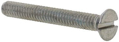 Value Collection - #5-40 UNC, 1" OAL Slotted Drive Machine Screw - Flat Head, Grade 2 Steel, Zinc-Plated Finish, Without Washer - Exact Tool & Supply