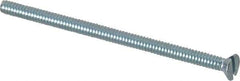 Value Collection - #6-32 UNC, 2-1/2" OAL Slotted Drive Machine Screw - Flat Head, Grade 2 Steel, Zinc-Plated Finish, Without Washer - Exact Tool & Supply