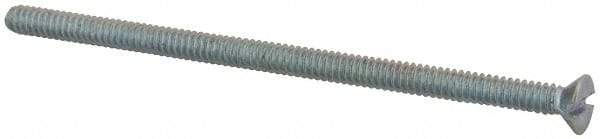 Value Collection - #6-32 UNC, 2-3/4" OAL Slotted Drive Machine Screw - Flat Head, Grade 2 Steel, Zinc-Plated Finish, Without Washer - Exact Tool & Supply