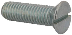 Value Collection - 1/2-13 UNC, 1-3/4" OAL Slotted Drive Machine Screw - Flat Head, Grade 2 Steel, Zinc-Plated Finish, Without Washer - Exact Tool & Supply