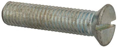 Value Collection - 1/2-13 UNC, 2-1/4" OAL Slotted Drive Machine Screw - Flat Head, Grade J82 Steel, Zinc-Plated Finish, Without Washer - Exact Tool & Supply