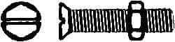 Value Collection - 5/16-18 UNC, 3" OAL Slotted Drive Machine Screw - Flat Head, Grade 2 Steel, Zinc-Plated Finish, Without Washer - Exact Tool & Supply