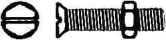 Value Collection - 5/16-18 UNC, 3" OAL Slotted Drive Machine Screw - Flat Head, Grade 2 Steel, Zinc-Plated Finish, Without Washer - Exact Tool & Supply