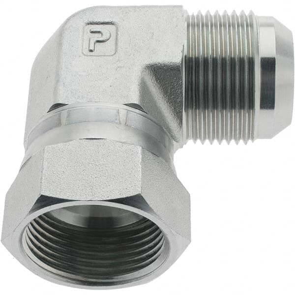 Parker - 1" Tube OD 37° Steel Flared Tube Swivel Nut Elbow - Exact Tool & Supply