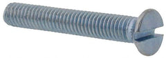 Value Collection - M3x0.50, 20mm OAL Slotted Drive Machine Screw - Flat Head, Grade 4.8 Steel, Zinc-Plated Finish, Without Washer - Exact Tool & Supply