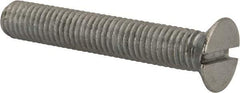 Value Collection - M8x1.25, 50mm OAL Slotted Drive Machine Screw - Flat Head, Grade 4.8 Steel, Zinc-Plated Finish, Without Washer - Exact Tool & Supply
