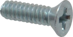 Value Collection - #4-40 UNC, 3/8" OAL Phillips Drive Machine Screw - Flat Head, Grade 2 Steel, Zinc-Plated Finish, Without Washer - Exact Tool & Supply
