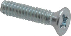 Value Collection - #4-40 UNC, 1/2" OAL Phillips Drive Machine Screw - Flat Head, Grade 2 Steel, Zinc-Plated Finish, Without Washer - Exact Tool & Supply