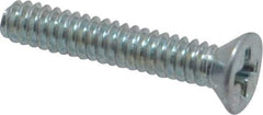 Value Collection - #4-40 UNC, 5/8" OAL Phillips Drive Machine Screw - Flat Head, Grade 2 Steel, Zinc-Plated Finish, Without Washer - Exact Tool & Supply