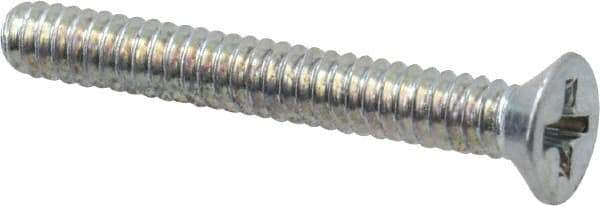 Value Collection - #4-40 UNC, 7/8" OAL Phillips Drive Machine Screw - Flat Head, Grade 2 Steel, Zinc-Plated Finish, Without Washer - Exact Tool & Supply