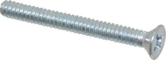 Value Collection - #4-40 UNC, 1" OAL Phillips Drive Machine Screw - Flat Head, Grade 2 Steel, Zinc-Plated Finish, Without Washer - Exact Tool & Supply