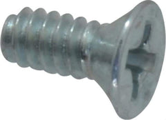 Value Collection - #6-32 UNC, 5/16" OAL Phillips Drive Machine Screw - Flat Head, Grade 2 Steel, Zinc-Plated Finish, Without Washer - Exact Tool & Supply