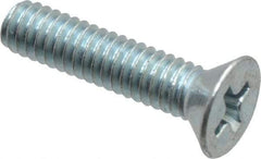 Value Collection - #8-32 UNC, 3/4" OAL Phillips Drive Machine Screw - Flat Head, Grade 2 Steel, Zinc-Plated Finish, Without Washer - Exact Tool & Supply